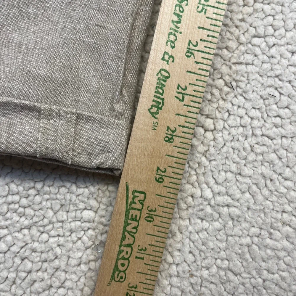 Perry Ellis Pants Mens 38x32 Tan Linen Cotton Drawstring Straight Leg Casual